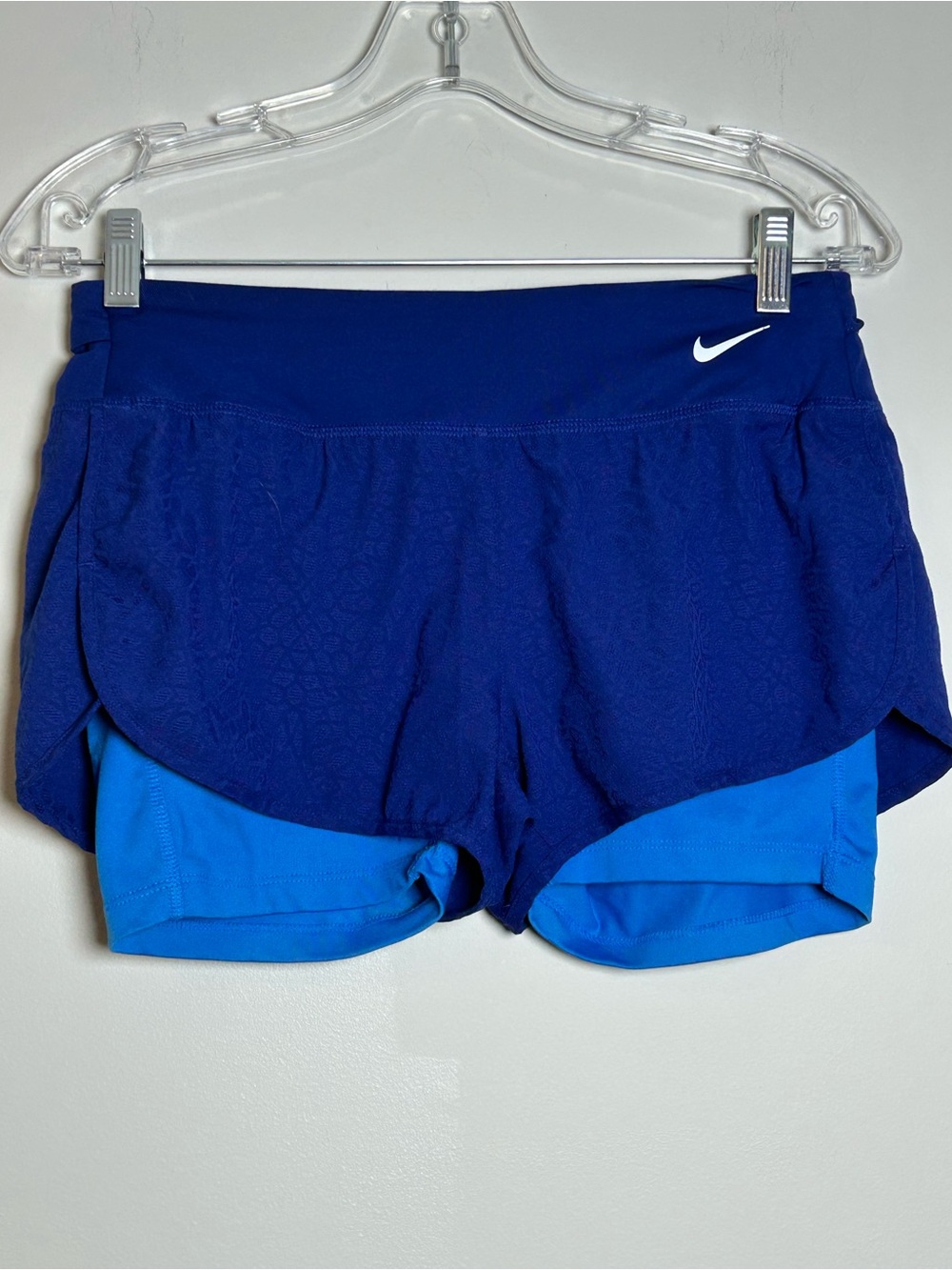 Nike Dri-FIT Running Shorts with Built-In Compression – Women’s Small Blue